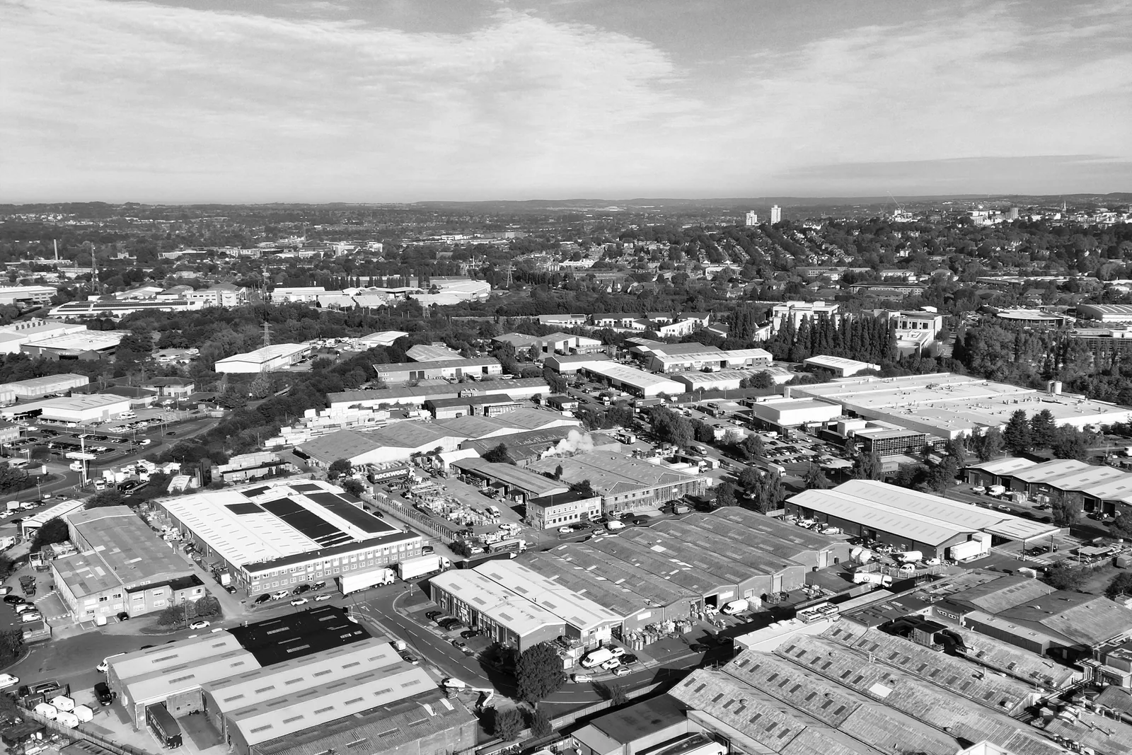 Aerial view of the Aligarh hardware-manufacturing district