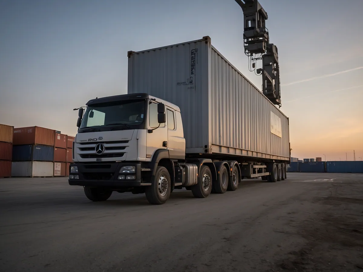 Container loading at an Indian export port