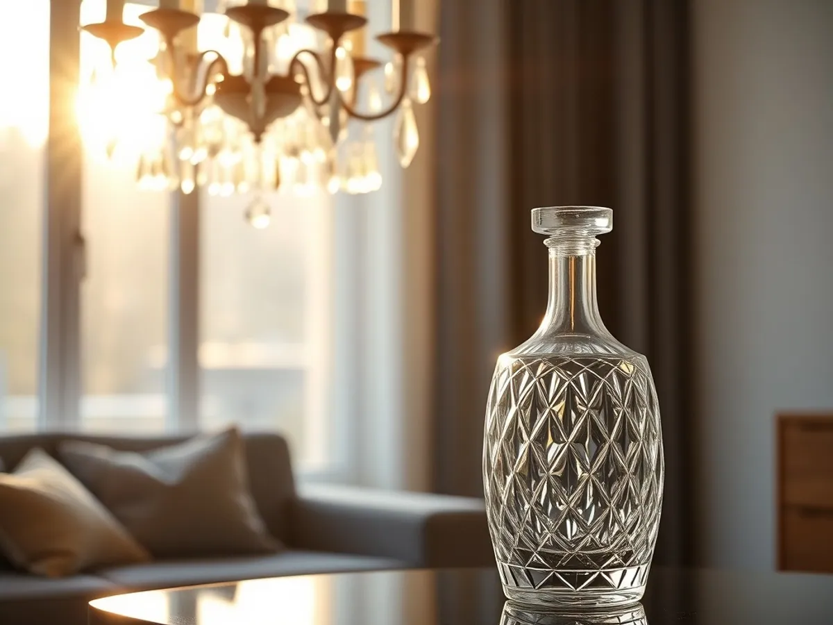 Glassware styled in a premium interior setting