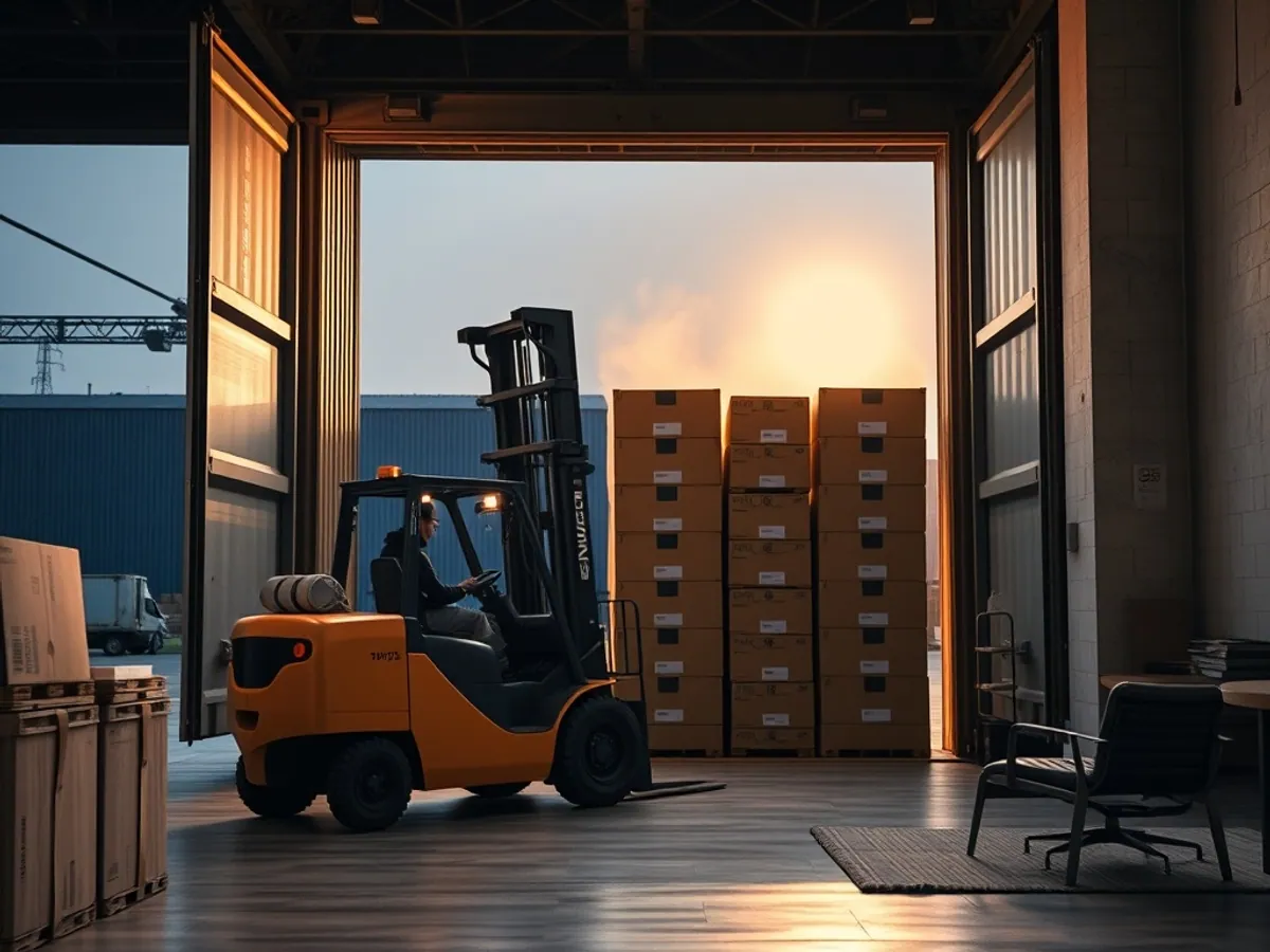 Container loading at an Indian export port