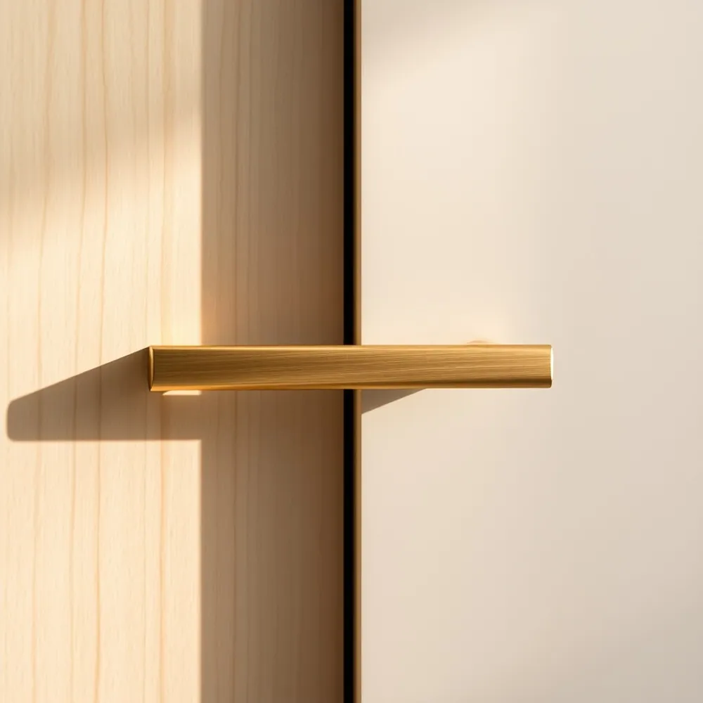 Brushed Brass Bar Handle detail 1