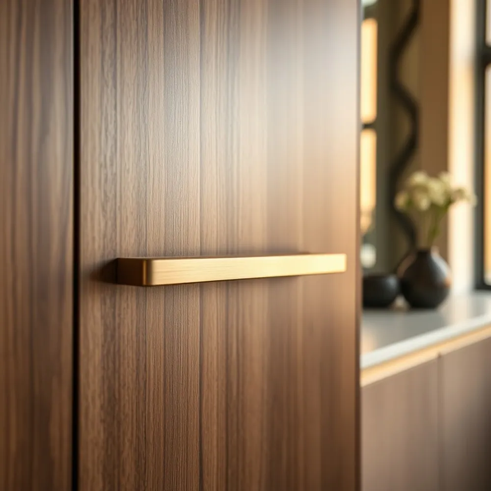 Brushed Brass Bar Handle detail 2