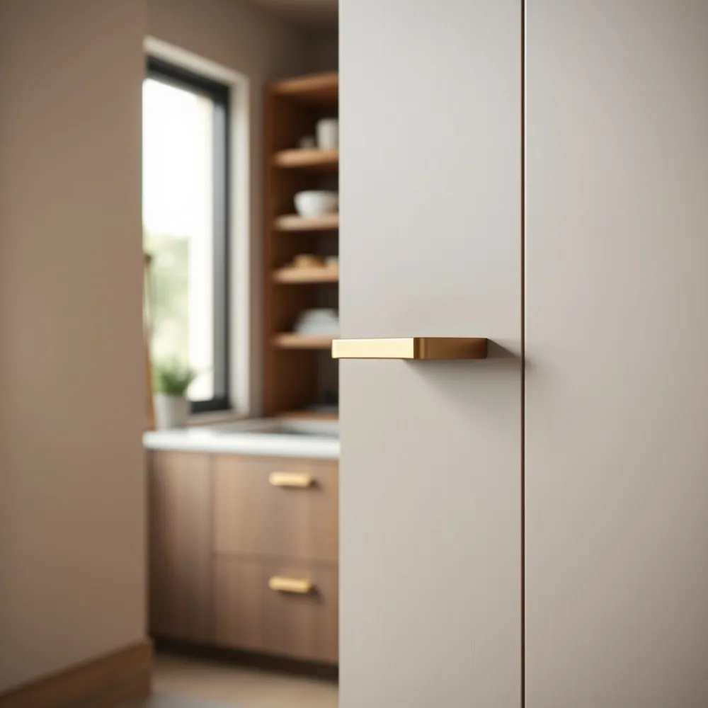 Slim Brass Edge Handle detail 1