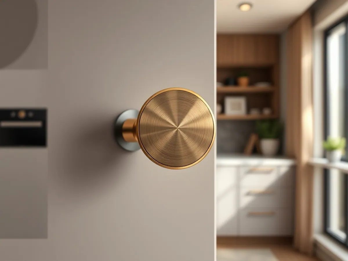 Round Brass Cabinet Knob — Furniture Hardware for export, Balaji Udhyog