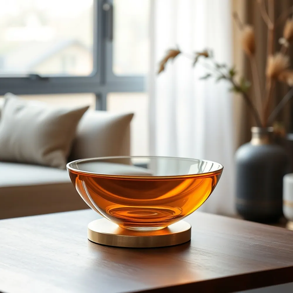 Coloured Glass Bowl detail 1