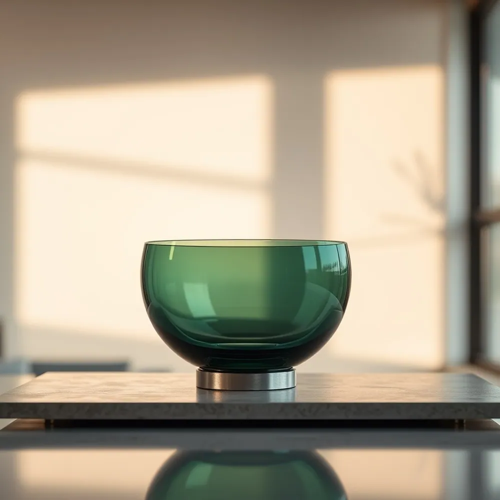 Coloured Glass Bowl detail 2