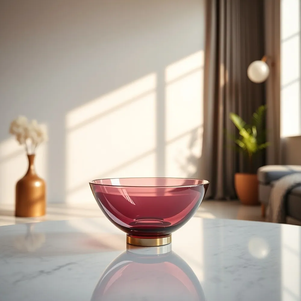 Coloured Glass Bowl detail 3