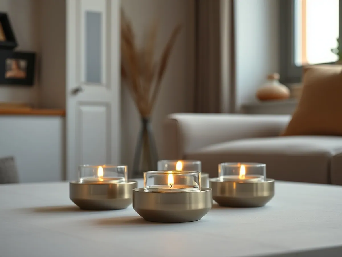 Crystal Tealight Set — Glassware for export, Balaji Udhyog