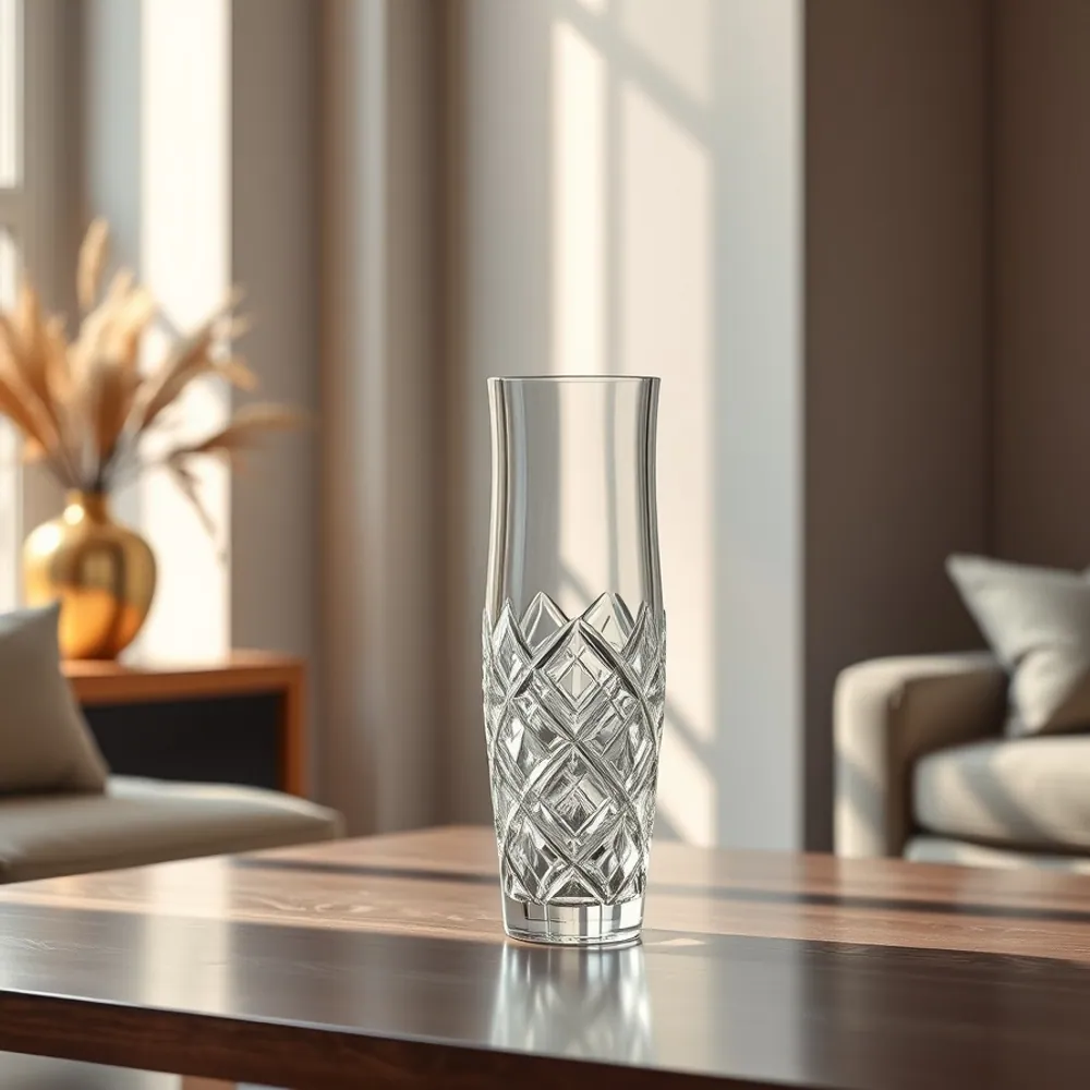 Hand-Cut Crystal Vase detail 2