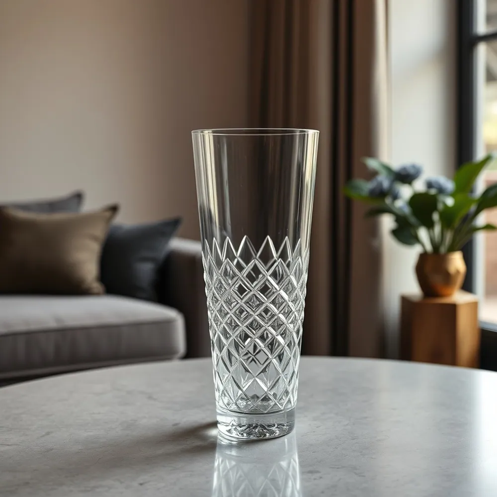 Hand-Cut Crystal Vase detail 3