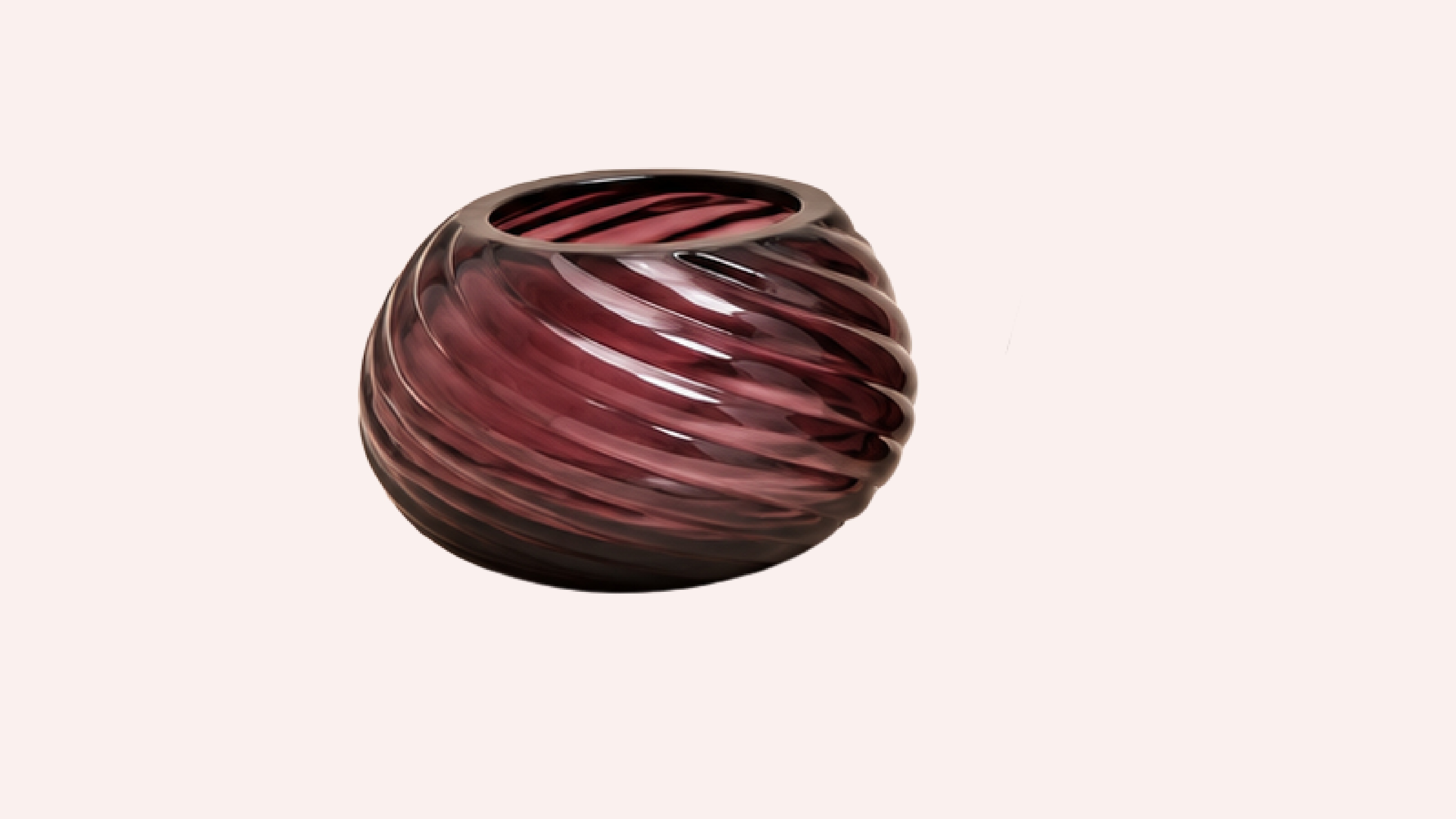 Sapphire Blue Diamond Glass Vase