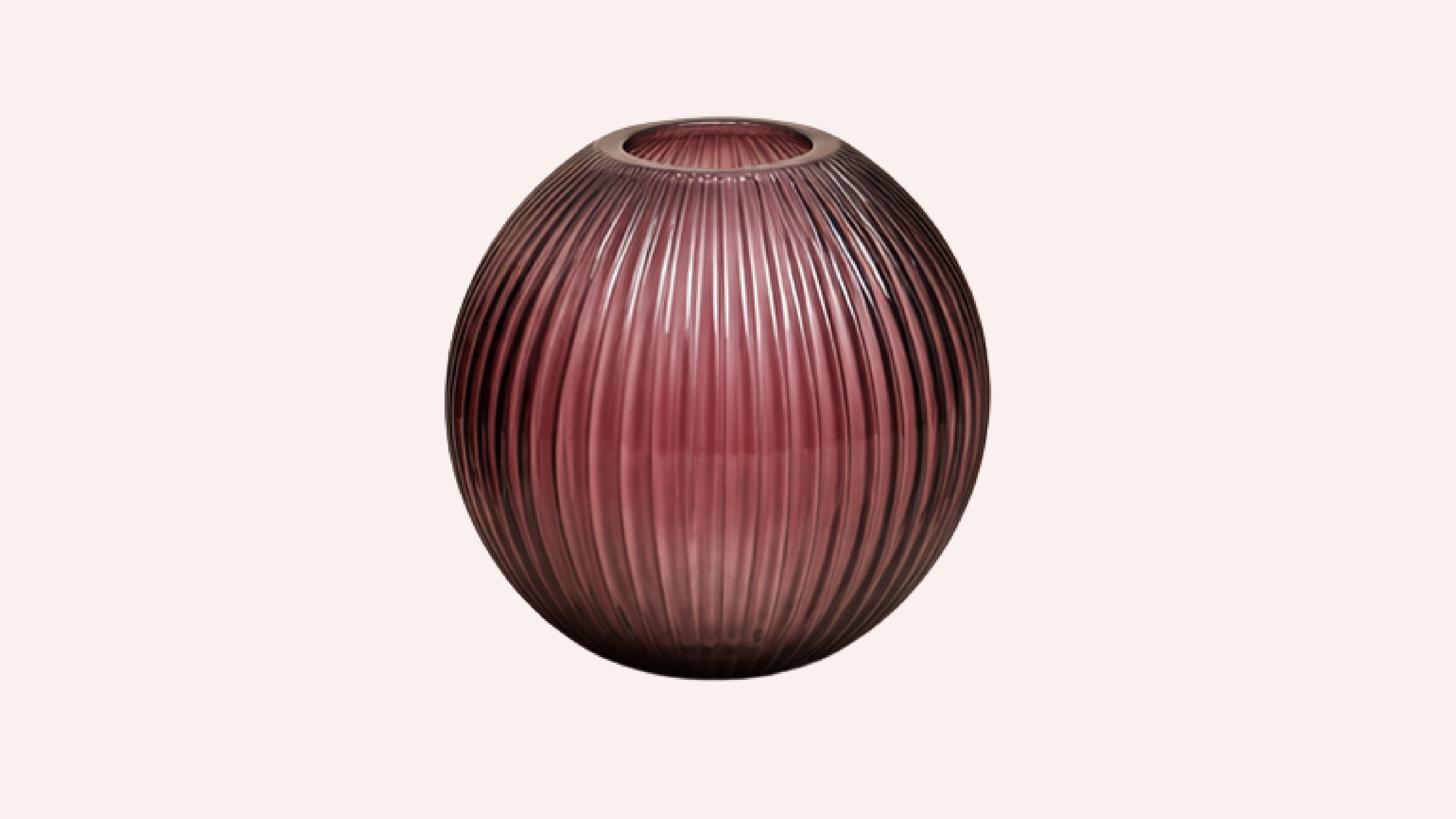 Cerulean Blue Fluted Vase