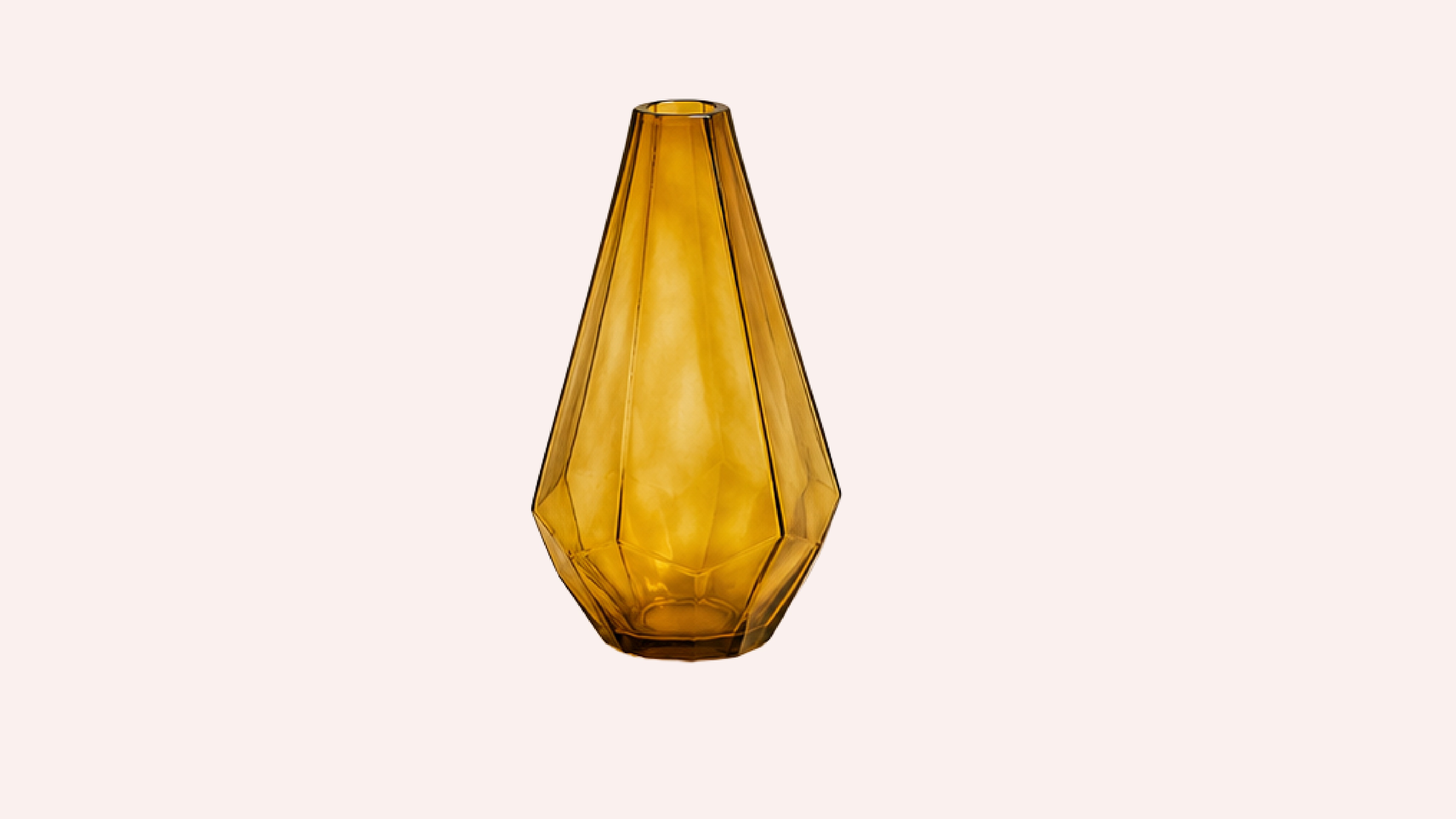 Clear Tear-Shaped Crystal Vase
