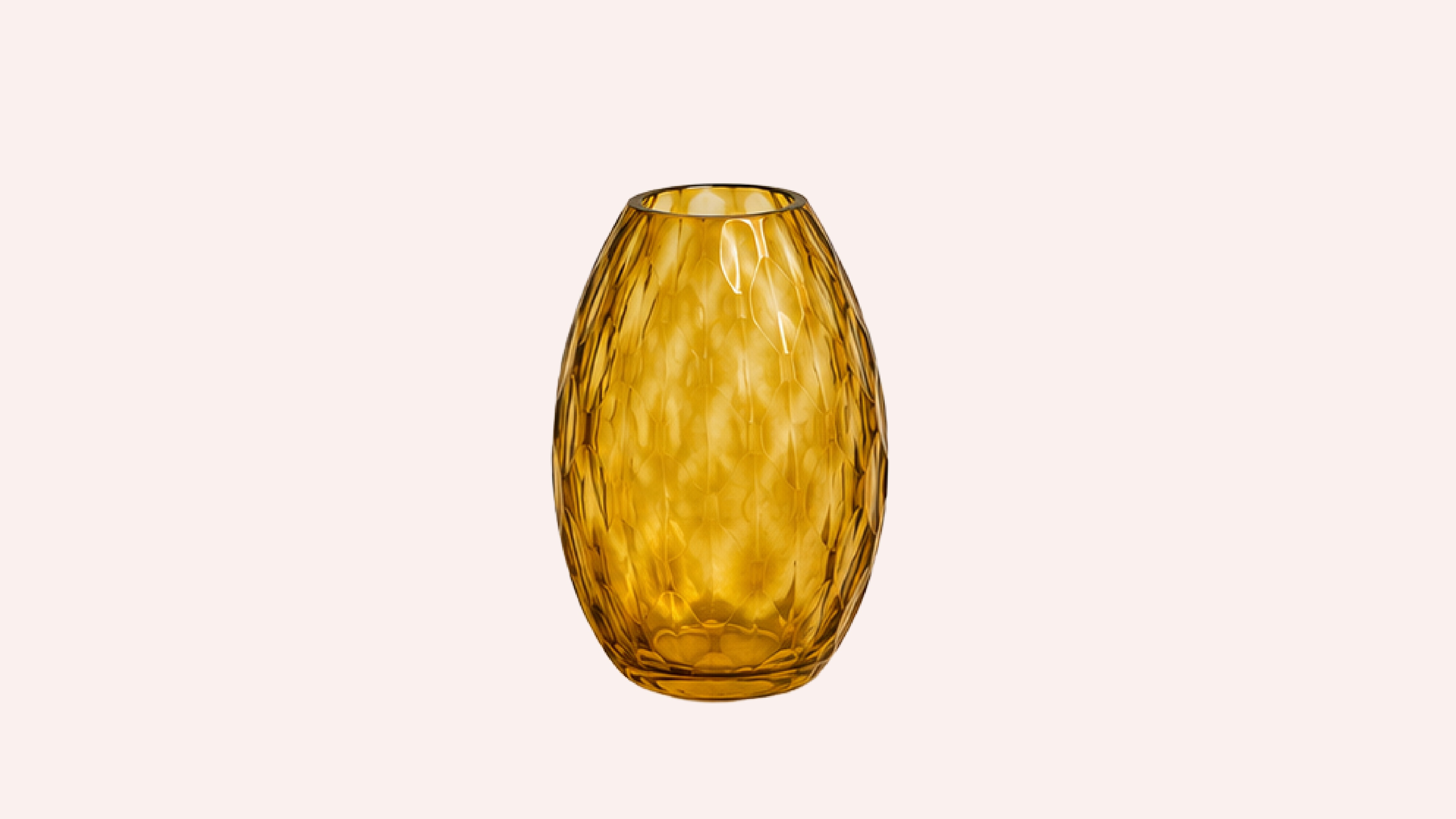 Noir Black Diamond Cut Glass Vase