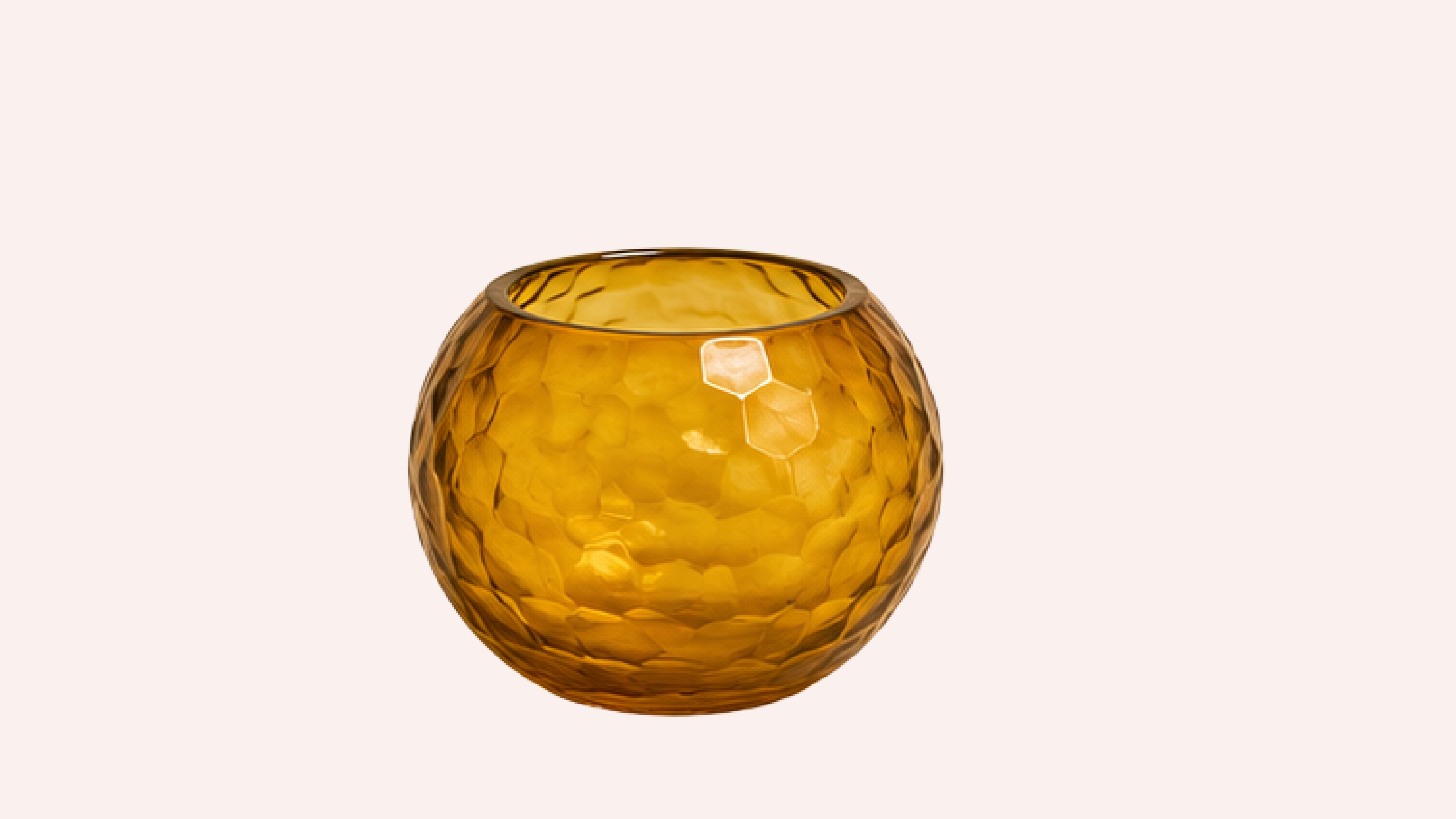 Obsidian Black Honeycomb Sphere Vase