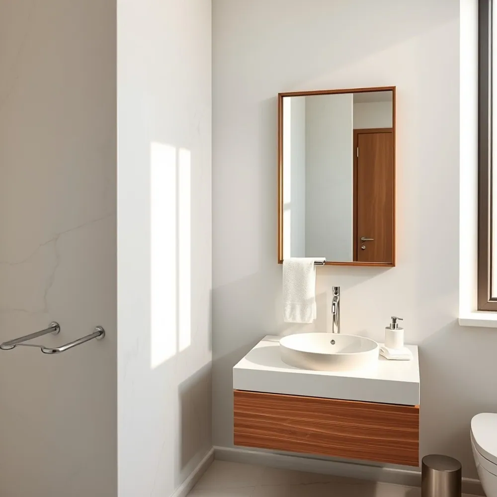 Wall-Mounted Towel Shelf detail 1