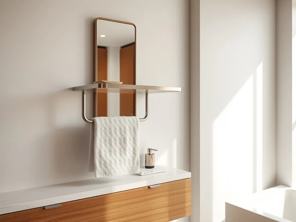 Wall-Mounted Towel Shelf — Bathroom Hardware for export, Balaji Udhyog
