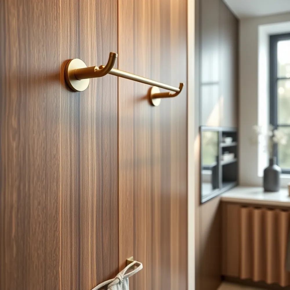 Brass Wall Hook Rail detail 3