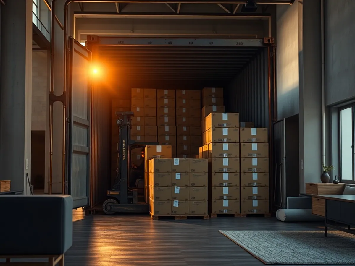 Container loading at an Indian export port
